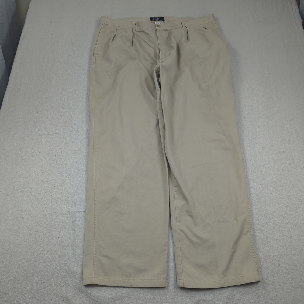 Vintage Polo Ralph Lauren Pants‎ Mens 42x32 Khaki Pleated Preppy